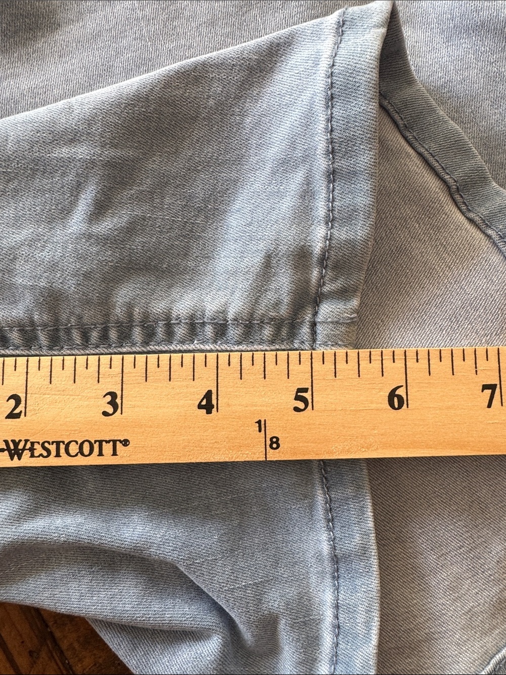 Westbound Light Wash Women's Denim Shorts - Light Blue Size 14 - Picture 5 of 6